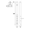 Hafele BOLT 02 Sürgü mandallı p.ç.mat 17x200mm