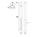 Hafele BOLT 02 Sürgü mandallı p.ç.mat 17x200mm