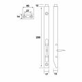Hafele BOLT 02 Sürgü mandallı par.pi. 17x200mm