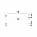Hafele EDNA Kulp parlak bakır 160mm