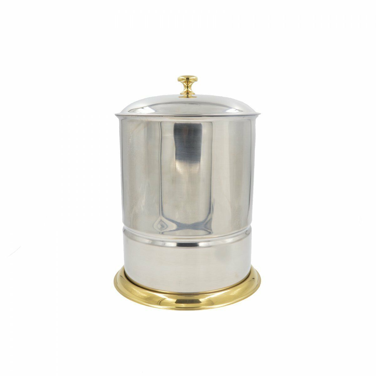 Selin Kapaklı Çöp Kovası Krom – Altın 5 Litre | Çöp Kovası
