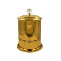Selin Kapaklı Çöp Kovası Taşlı Altın | Çöp Kovası
