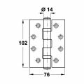 Hafele Yaprak ment.p.çel.304 mat 102x76x3mm