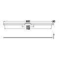 Hafele MIA II Kulp mat siyah 800mm