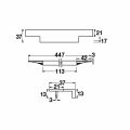 Hafele STAIRWAY II Profil kulp mat siyah 447mm