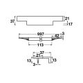 Hafele STAIRWAY II Profil kulp mat siyah 997mm