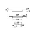 Hafele STAIRWAY II Profil kulp mat siyah 997mm