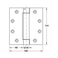 Hafele Yaylı yaprak ment. p.çelik mat114x102mm