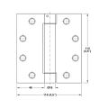 Hafele Yaylı yaprak ment. p.çelik mat114x102mm