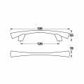 Hafele ARCO Kulp parlak bakır 128mm