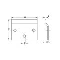 Hafele MINI/MIDI Montaj plakası vidalı 60mm