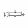 Hafele SCATT II Kulp mat krom 128mm