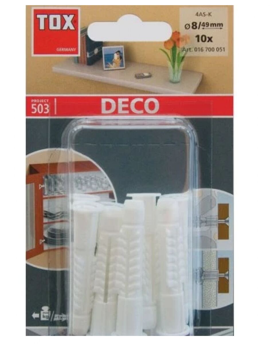 TOX Deco 10 × 66 mm 6’lı | Çok Amaçlı Dübel