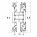 Hafele CDH 80K Gizli menteşe mat siyah 100kg