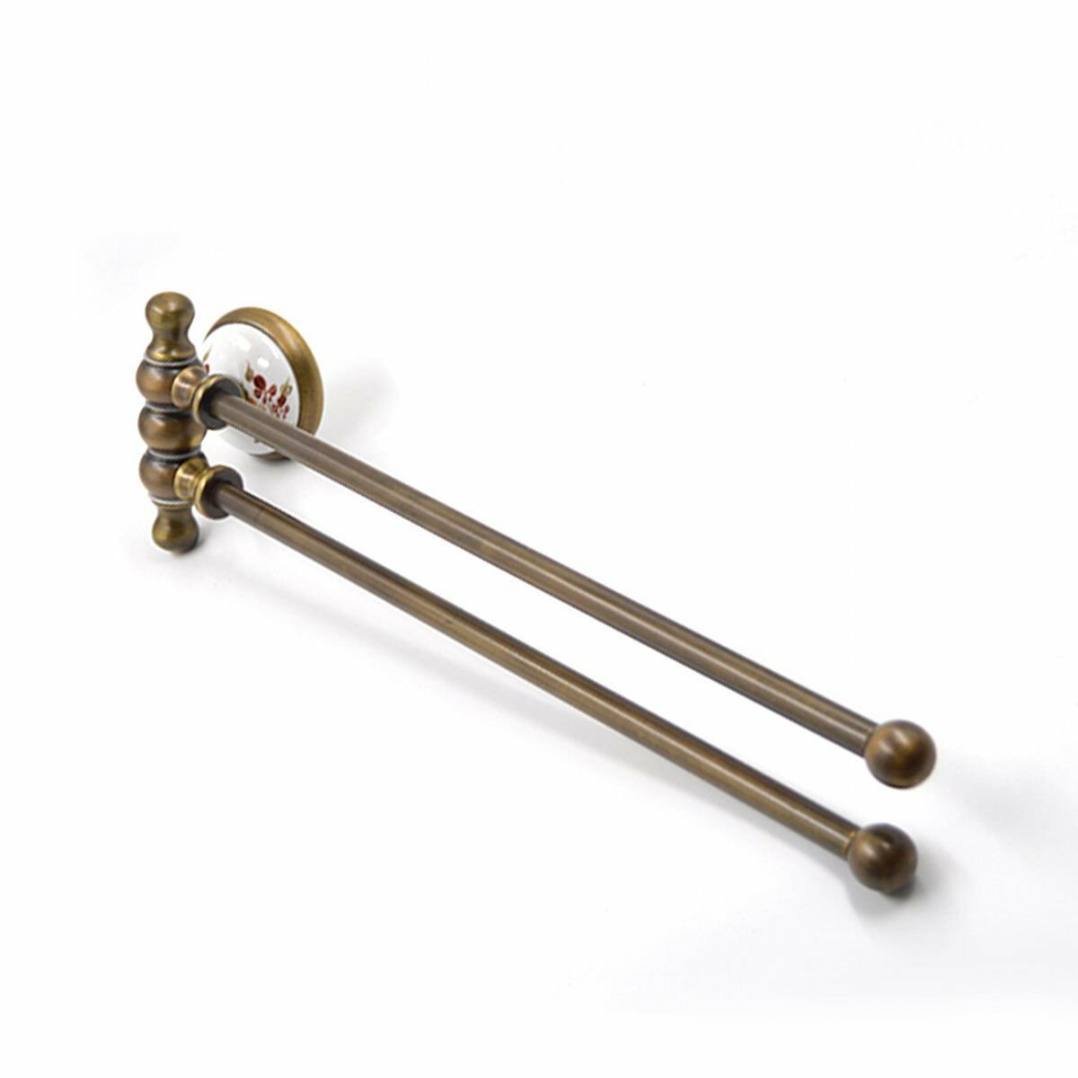 Selin İkili Döner Havluluk Beyaz Seramik Antik