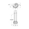 Hafele PFT04 Baza ayağı dübelli, siyah 120mm