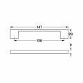 Hafele HAN Kulp parlak krom 128mm