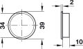 Hafele Havalandırma menfezi pl.kahver.39mm (10 adet)
