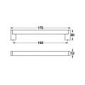 Hafele CUBE Kulp parlak krom 160mm