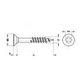 Hafele HOSPA-Havşa b.vida galv.K6,0x100mm (100 adet)
