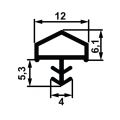 Hafele F03 Fitil o.basan, çatı, şeffaf, 12mm