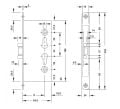 HAFELE AGB Mızraklı gömme kilit mat 65/24mm