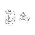 Hafele HANGMAT Askı parlak krom 53x53x62mm