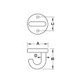 Hafele CELLY Askı mat siyah 40x8,5x40mm