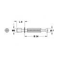 Hafele MINIFIX Mil galvaniz 34/M6/9mm Ø6,5mm