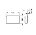 Hafele Karşı parça siyah 40x7,5x24,5mm