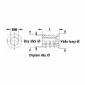 Hafele Dübel çelik galvaniz havşa başlı M6x13mm (100 adet)