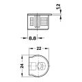 Hafele RAFIX 20 Gövde kahverengi 16mm (100 adet)
