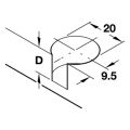 Hafele RAFIX 20 Gövde kahverengi 16mm (100 adet)