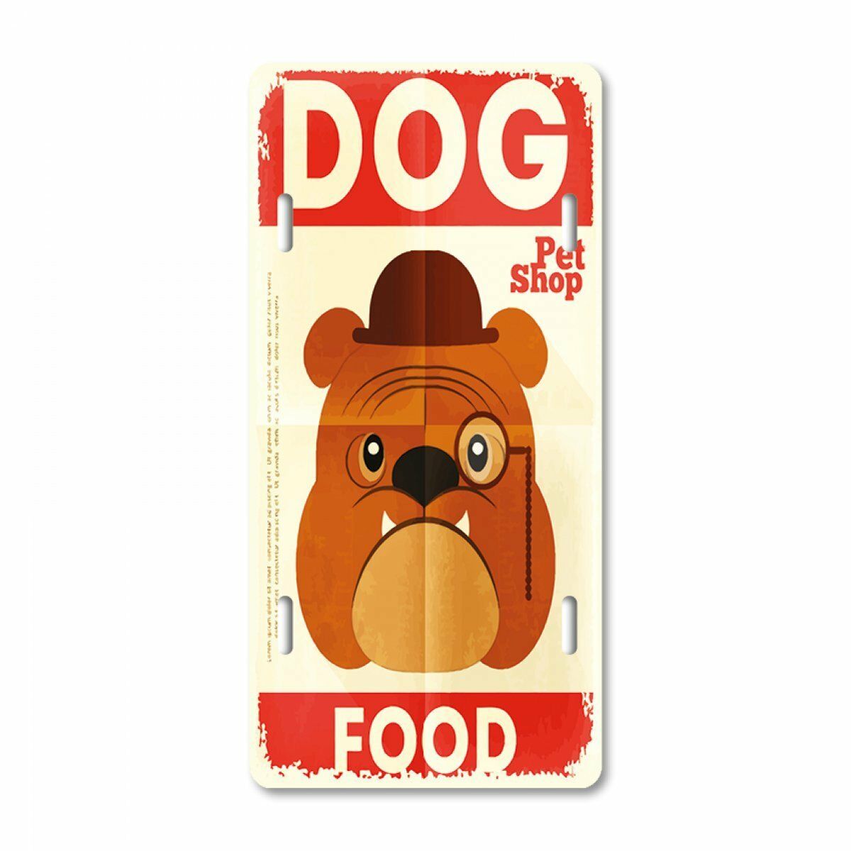 CoŞafak Dog Temalı Retro Vintage Metal Tablo 15 × 30 cm | Metal Tablo