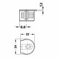 Hafele RAFIX 20 Gövde beyaz 16mm (1000 adet)