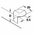 Hafele RAFIX 20 Gövde beyaz 16mm (100 adet)