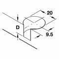 Hafele RAFIX 20 Gövde bej 16mm (100 adet)