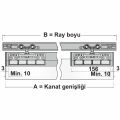 Hafele SLIDE 80-G Cam kayar kapı seti