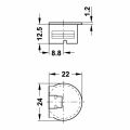 Hafele RAFIX 20 TAB Gövde beyaz 16mm