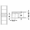 Hafele RAFIX 20 TAB Gövde beyaz 16mm