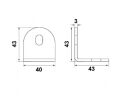 HAFELE Duvar Bağlantı Köşebenti 43×40 mm | Paslanmaz Çelik Bağlantı Aparatı