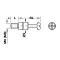 Hafele MAXIFIX E Mil galvaniz 55/M6/9,5mm (10 adet)