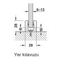 Hafele CLASSIC 40-J cam kayar kapı seti 1 yav.
