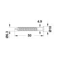 Hafele CONFIRMAT Sivri uçlu 5,3x45mm (100 adet)