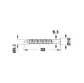 Hafele CONFIRMAT PZ2 galvaniz sivri uç 6,3x50mm (100 adet)