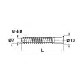 Hafele CONFIRMAT SW4 galvaniz 7x70mm (100 adet)