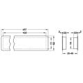 Hafele Havalandırma Menfezi Gri 457×92 mm | Kapı Havalandırma Izgarası