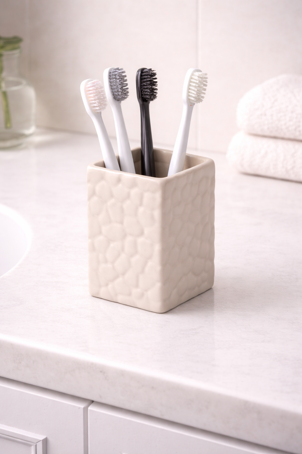 GEDY Martina Beyaz Diş Fırçalık | Banyo Aksesuarı