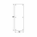 Hafele İtme plakası p.çel.mat 2x100x300mm