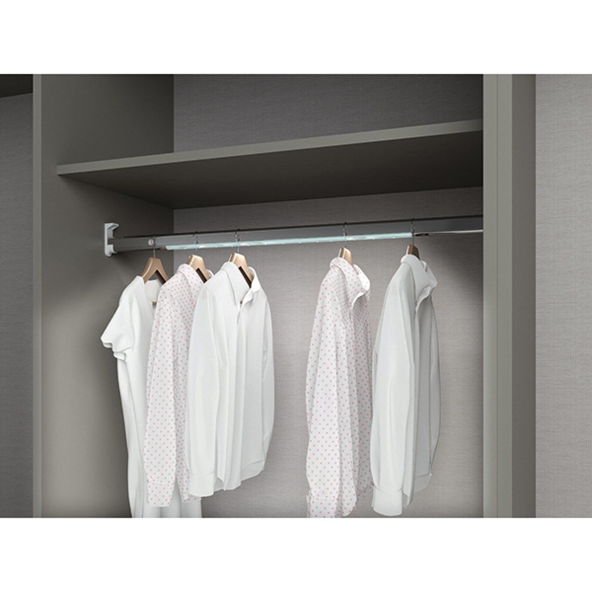 Hafele SELECT II Işıklı as.bor.pil.562mm,p.elok